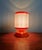 Vintage orange and clear plastic table lamp, 1960s. The electrical plug has been replaced. Compatible with a B22 LED bulb....