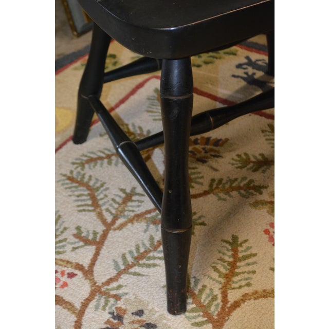 Dartmouth 1769 Nichols & Stone Black Wooden Arm / Captains Chair College Lodge Library For Sale - Image 9 of 18