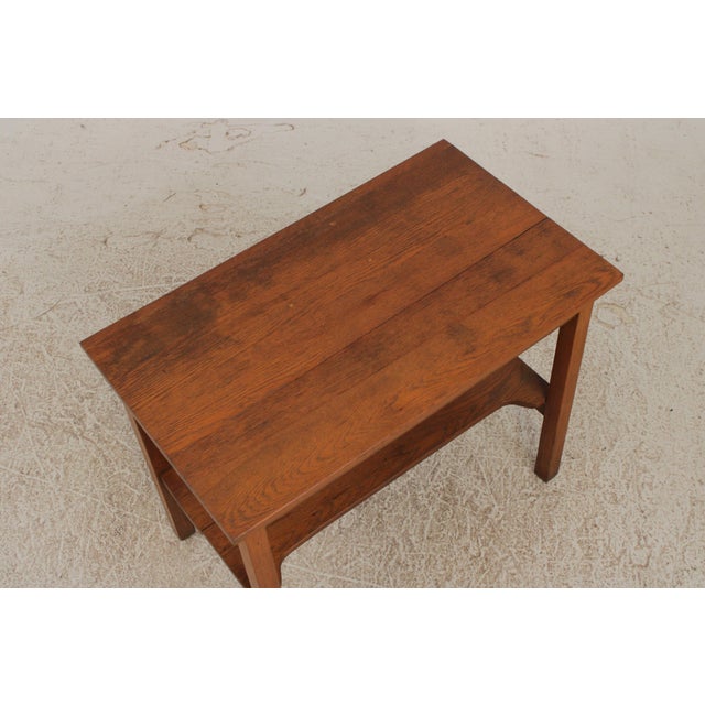 Stickley Stickley Antique Oak Library Table For Sale - Image 4 of 12