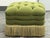 Bespoke Green Tufted Ottoman + Casters For Sale - Image 4 of 12
