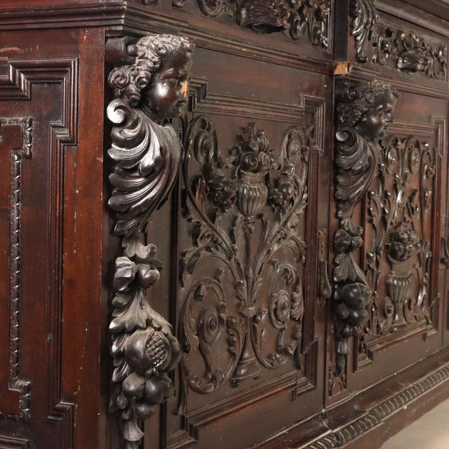 Neo-Renaissance Ebonized Walnut Sideboard For Sale - Image 5 of 12