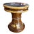 Original set of glazed art pottery garden furniture set featuring a set of 4 toadstool-shaped stools featuring a relief of...