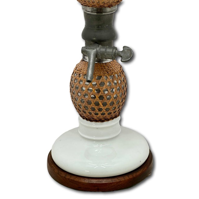 Late 19th Century Antique Briet Paris France Double Gourd Siphon Soda Water Maker & Dispenser Now Table Lamp Base - Circa 1800s For Sale - Image 5 of 18