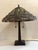 Mid 20th Century Tiffany Style Dragonfly Stained Glass Lamp For Sale - Image 4 of 10