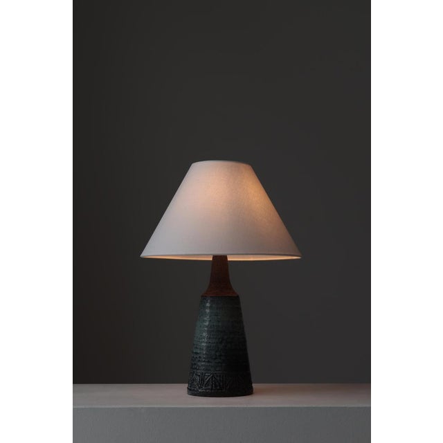 Scandinavian Modern Brutalist Stoneware Table Lamp from Sejer, Denmark, 1960s For Sale - Image 6 of 13