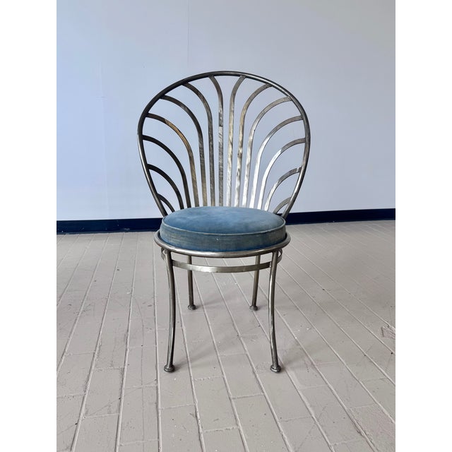 Silver Mid Century Steel Sculptural Dining Chairs Attributed to Arthur Umanoff For Sale - Image 8 of 16