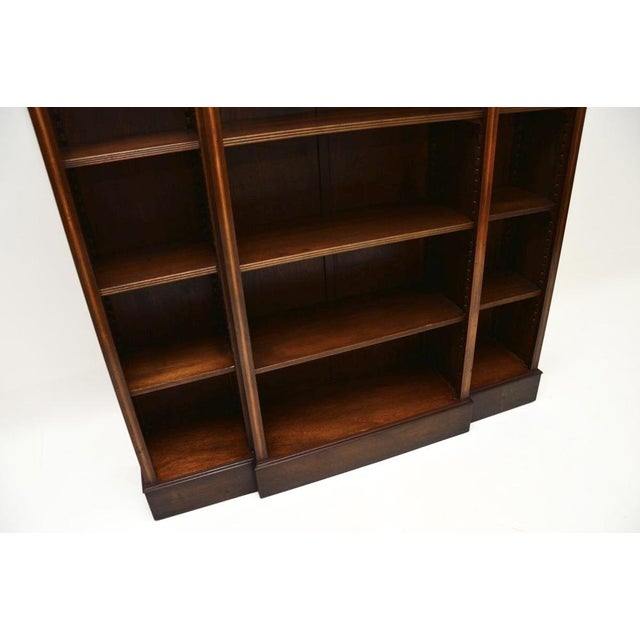 Wood Antique Sheraton Open Bookcase, 1930 For Sale - Image 7 of 8