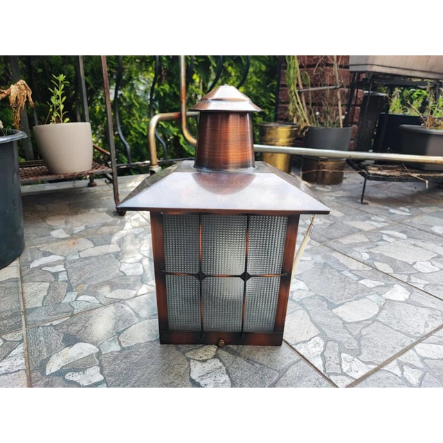 Brown Vintage Wall Lamp in Copper, 1970s For Sale - Image 8 of 8