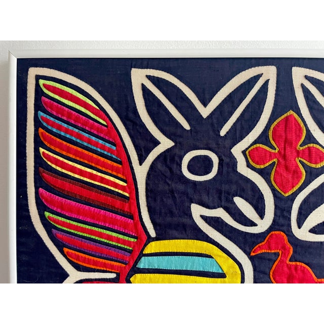 Indian Framed Vintage Indian Mola Textile Art For Sale - Image 3 of 10
