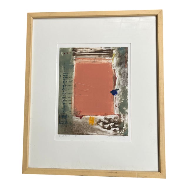 Graffiti Series II Contemporary Lithograph, Santa Cruz Artist Lin Marelick. Framed. For Sale