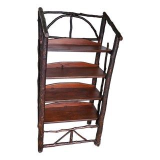 1920s Adirondack Twig Rustic Bookshelf For Sale