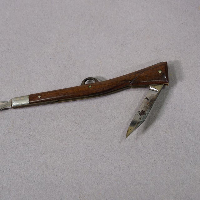 Wood Antique Rifle-Form Letter Opener and Folding Pocket Knife Ca. 1900 For Sale - Image 7 of 9