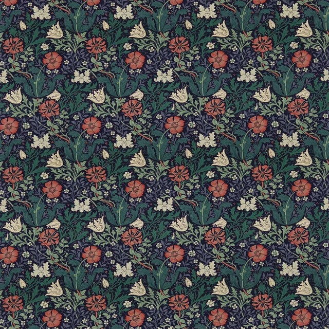 Morris & Co Compton Fabric in Indigo - a Sample For Sale