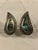 Mexican 1950s Mexico Abalone Sterling Teardrop Earrings, Pair For Sale - Image 3 of 8