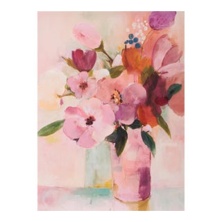 Canvas Floral Vase Print 31.5"H For Sale