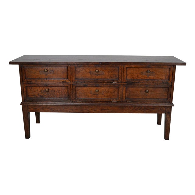 Early 20th Century French Oak Apothecary Cabinet Folding Doors For Sale