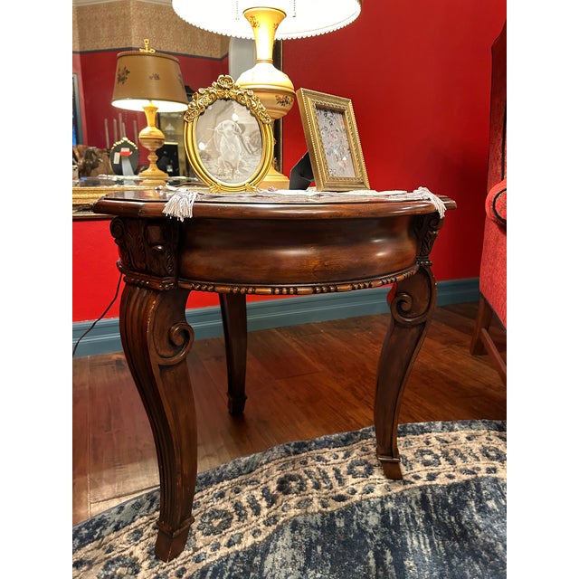 Stanley Furniture Company Round End Table, in colour Cherry.