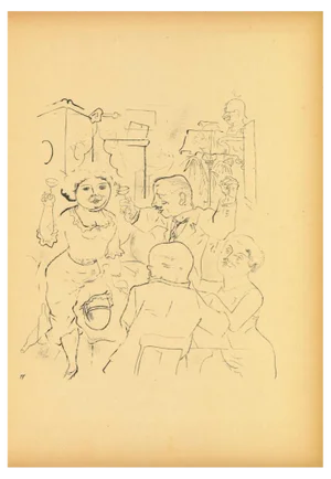 George Grosz, Engagement, Original Lithograph, 1923