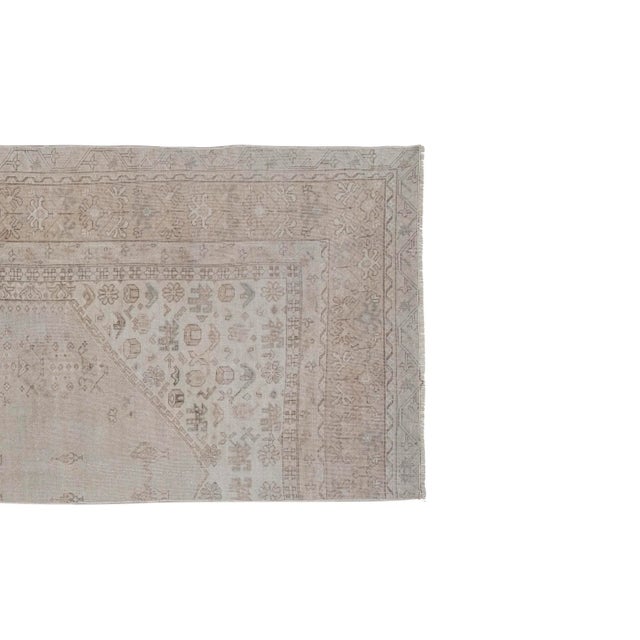 Distressed Turkish Oushak Runner 3'3" X 9'4" For Sale In Philadelphia - Image 6 of 11