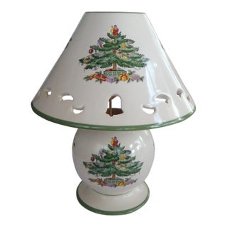 Spode Christmas Tree Holiday DecorTea Light Candle Lamp For Sale