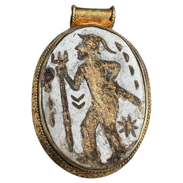 Bochic Curated "Alexander Mocdon" Antique Cameo, Afghanistan 18k Gold & Agate For Sale - Image 9 of 18