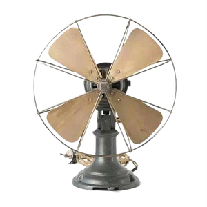GU 11 Fork Fan by Prof. Peter Behrens for AEG Berlin, 1909, Germany