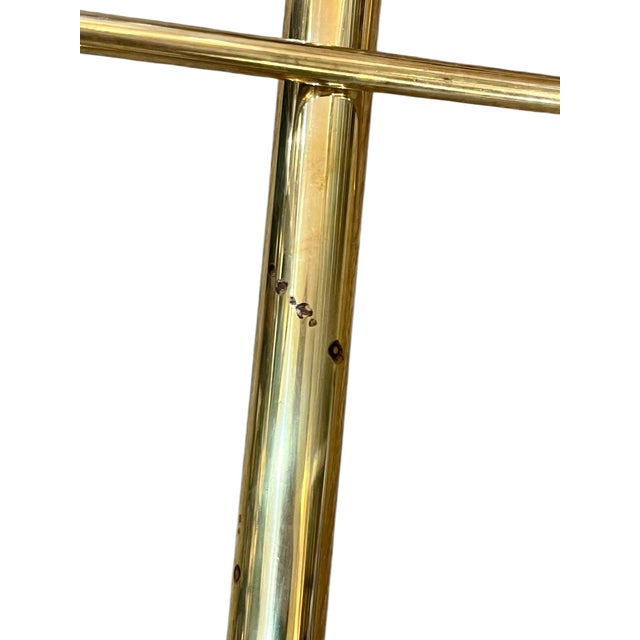 Mid 20th Century Brass Adjustable Valet Coat Rack With Paw Feet For Sale - Image 17 of 17