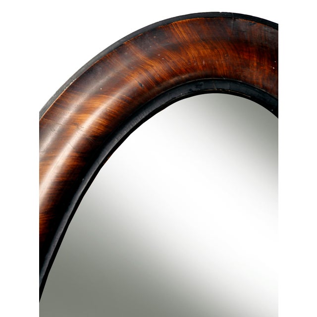 Antique Oval Wood Wall Mirror For Sale In Los Angeles - Image 6 of 11