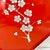 Mid-Century Boho Chic Octagonal Shaped Plastic Serving Tray With Cherry Blossom Design For Sale - Image 6 of 14