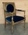Mid 20th Century Pair of Louis XVI Style Giltwood Armchairs with Blue Klein Velvet For Sale - Image 13 of 18