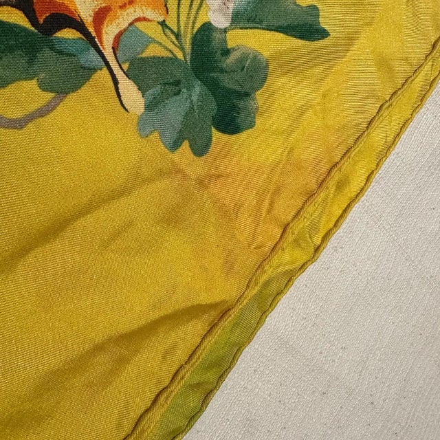 A 1990s Butterflies and Flowers Silk Scarf by Nina Ricci For Sale - Image 13 of 13