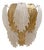 Art Deco Italian Murano Glass and Brass Leaf Wall Sconce, 2000s, Set of 2 For Sale