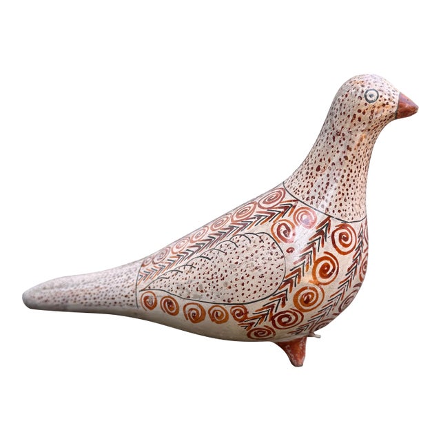 Vintage Tonala Bird Sculpture Signed by Amado Galván For Sale