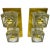 Transparent 1970s Brass and Frosted Ice Glass Cube Flush Mounts by Peill & Putzler - a Pair For Sale - Image 8 of 8