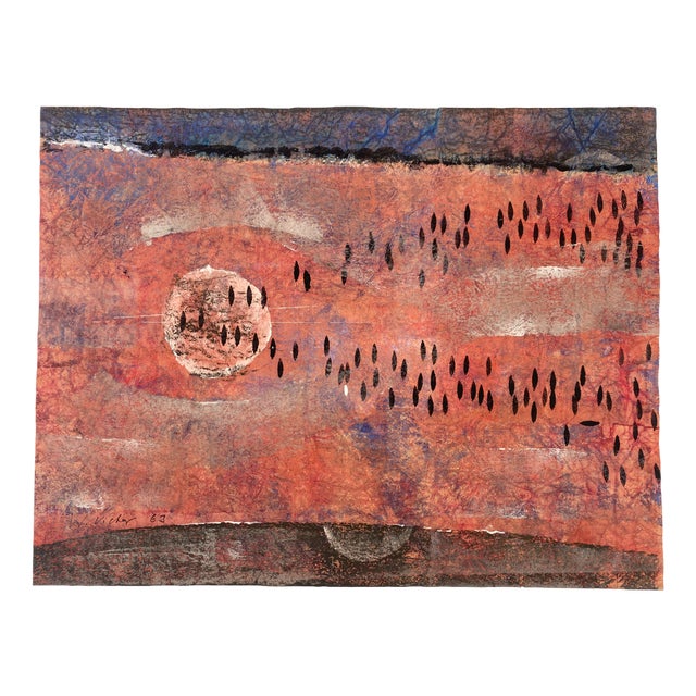 Victor Wienand, Untitled, Mixed Media on Paper, 1963 For Sale