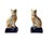 Porcelain Cat Figurines from Staffordshire, England, 1970s, Set of 2 For Sale - Image 3 of 12