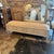 Up for consideration is a beautiful vintage large white wooden detailed carved bench with a cushion. This would look...