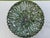 Glass Mid-20th Century 20'' Tiffany-Style Leaded Green Slag Glass Lotus Leaf Lamp Shade For Sale - Image 7 of 18