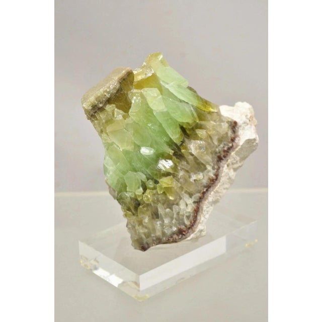 Gemstone Late 20th Century Large Green Calcite Quartz Mineral Geode Specimen Sculpture by Brenda Houston For Sale - Image 7 of 11