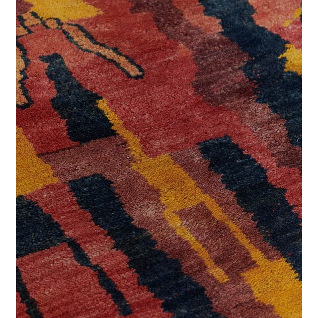 Mid 20th Century Mid-Century Colorful Handwoven Turkish Rug For Sale - Image 5 of 8