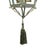 A Vintage “Visual Comfort” Style Iron Celadon Green Chandelier For Sale - Image 9 of 11