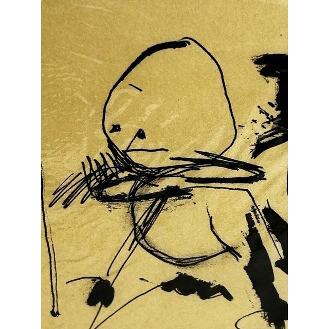 Black Rod MacKillop Signed Abstract Figurative Ink Drawings, Set of 3, 1965 For Sale - Image 8 of 12