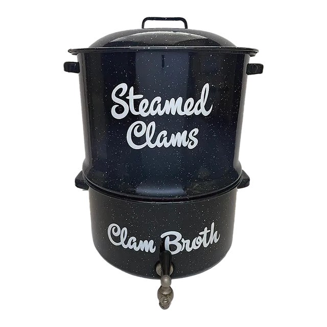 Vintage New England-Style Clam Bake or Lobster Pot With Spigot - 3 Piece For Sale