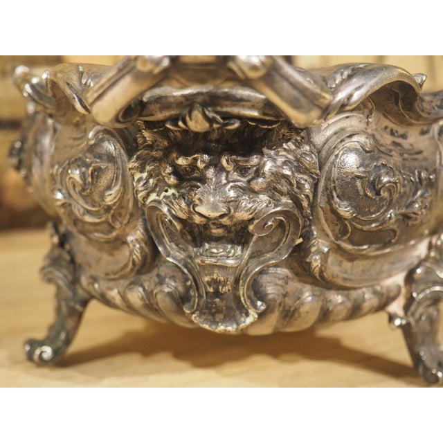 A Late 19th Century Silvered Bronze Jardiniere From France For Sale - Image 14 of 18