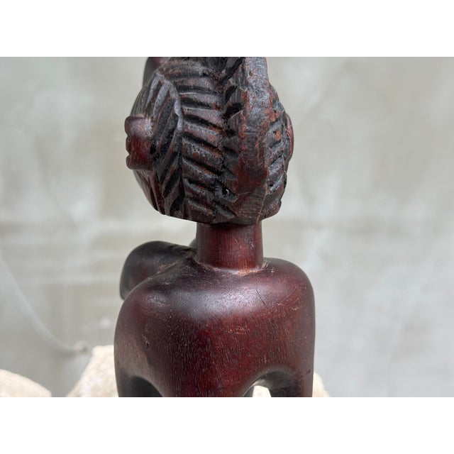 Wood Vintage African Hand-Carved Wood Baga Style Fertility Figure, 1950s For Sale - Image 7 of 18