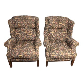 Pair of Henredon Luxury Upholstered Accent Chairs – 8-Way Hand-Tied – Excellent Condition For Sale