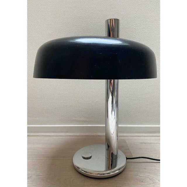 Mid-Century Modern Black Table Lamp by Hillebrand, 1970s For Sale - Image 3 of 14
