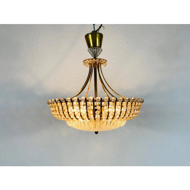 Midcentury Brass Chandelier by Rupert Nikoll, 1960s For Sale - Image 11 of 13