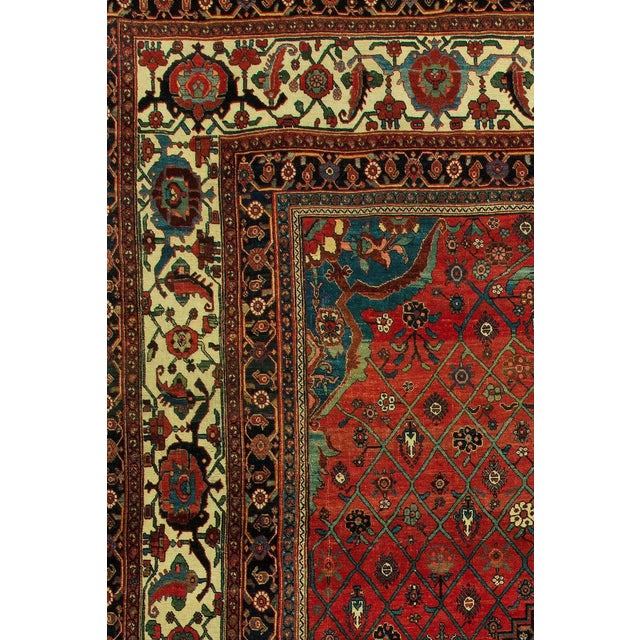 Zabihi Collection Palace Size Antique Persian Bidjar Rug - 15'7" x 22'4" For Sale - Image 4 of 9