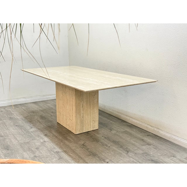 Travertine Dining Table For Sale - Image 4 of 8